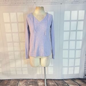 🔥🔥5 for $25🔥🔥 Calia Long Sleeve Rib-Knit Purple Hooded Sweater Size S